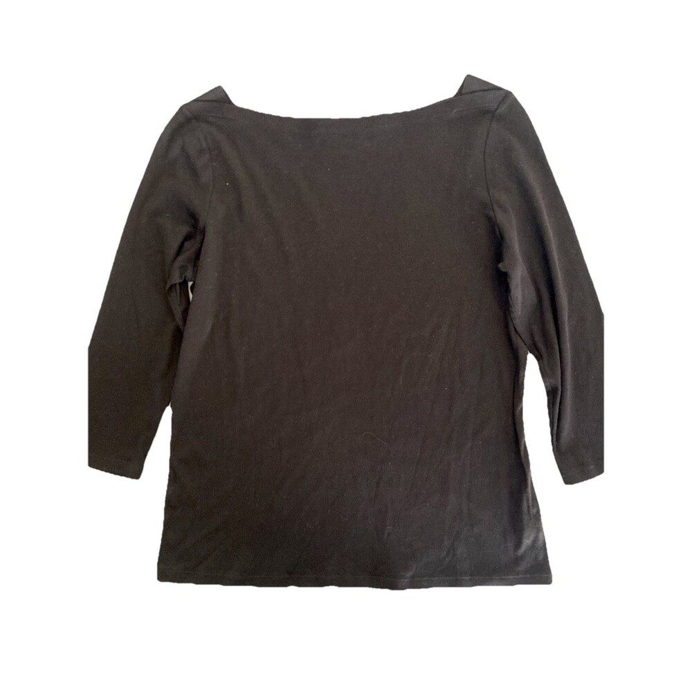 Talbots Women’s Top Medium Black Long Sleeves Good Condition Deep Black Stretch